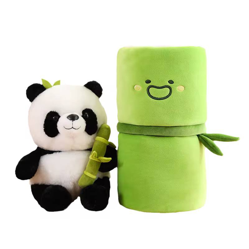 PANDA CON CASITA DE BAMBÚ