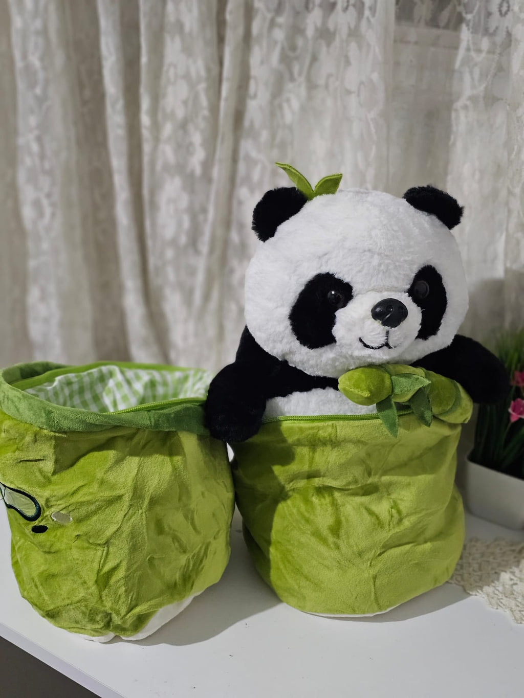 PANDA CON CASITA DE BAMBÚ